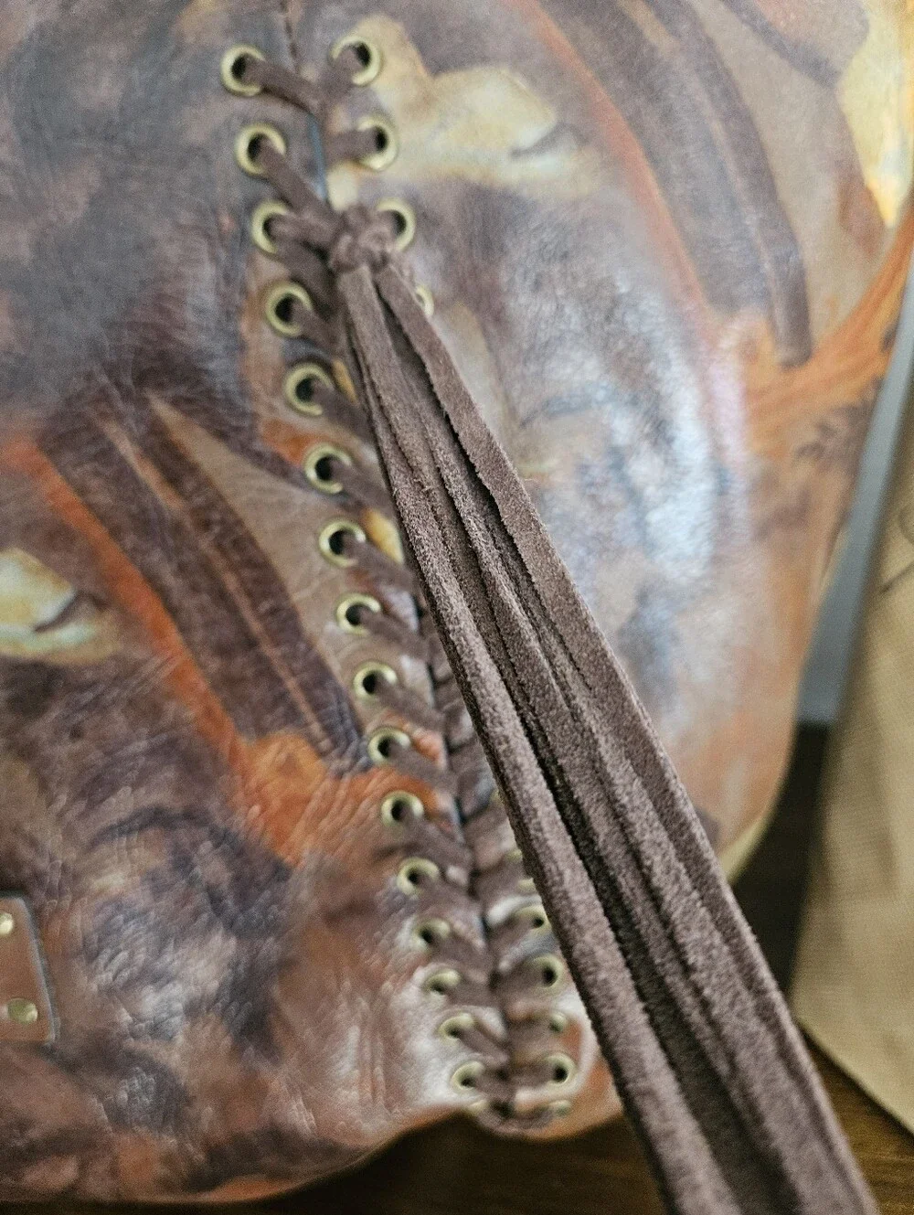 Patricia Nash Renaissance Revival Benvenuto Leather Tote Bag Limited Edition - Picture 3 of 16